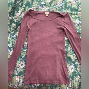 Mossimo Long Sleeve Plum Shirt S/P